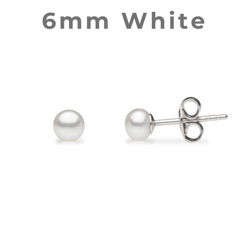 V4861, Earrings Silver 925,   white 6mm