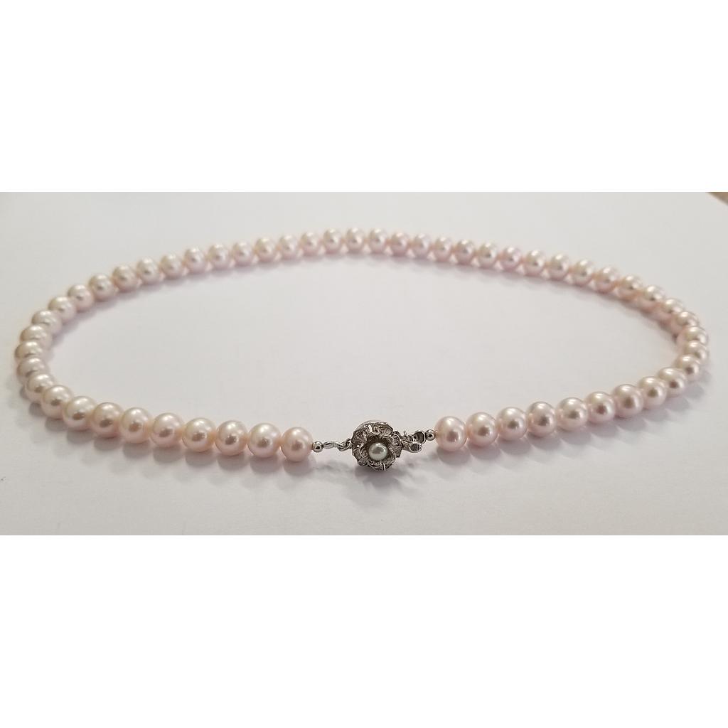 N5551, Necklace Fresh Water Pearl Silver 925