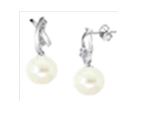 V3352, Earrings Silver,  925,   White Zircone,   Cream WF Pearl