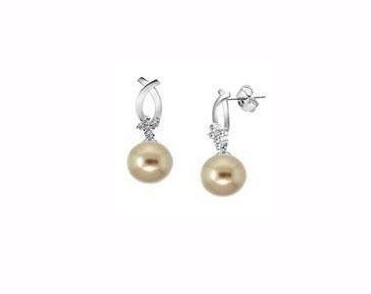 V3347, Earrings Silver,  925,   White Zircone,   Bronx WF Pearl
