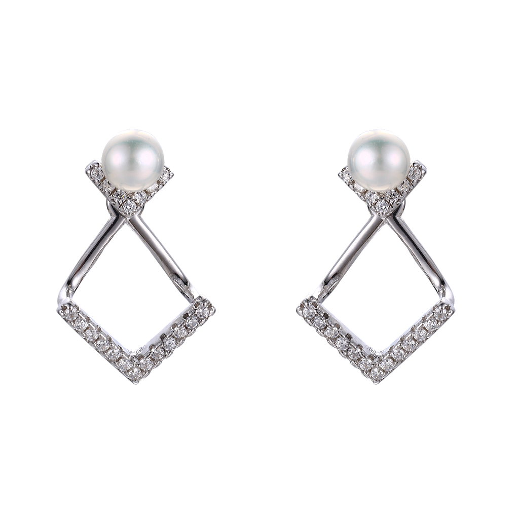V5356,  Earrings Silver 925,  Fresh Water Pearl