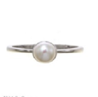 U3819, Ring Silver 925 Rhodium Plated,   Pearl