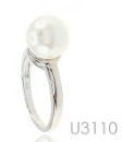U3110, Ring Silver,  925,   White Zircone,   White Shell Pearl,   Pearl Collection
