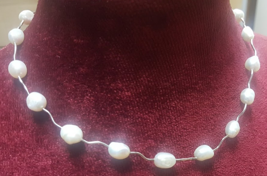 N5082,Necklace Silver 925, FWP, 46+3CM