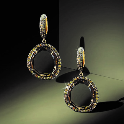 V4123,18K, Yellow Diamond 2.47ct,  Yellow Topaz 32ct