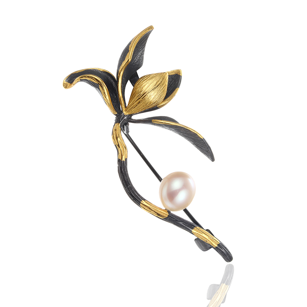 A1271 Pearls Brooch Silver 925