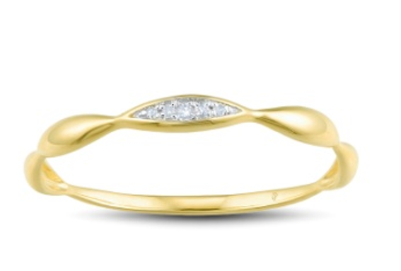 RGD00063 Ring 14K,0.72g,Dia,0.011ct,SI,H,Diamond 5pcs