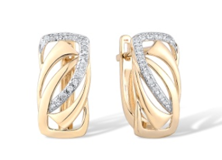 EGD316488  Earrings 14K,1.95g,Dia,0.074ct,SI,H,Diamond