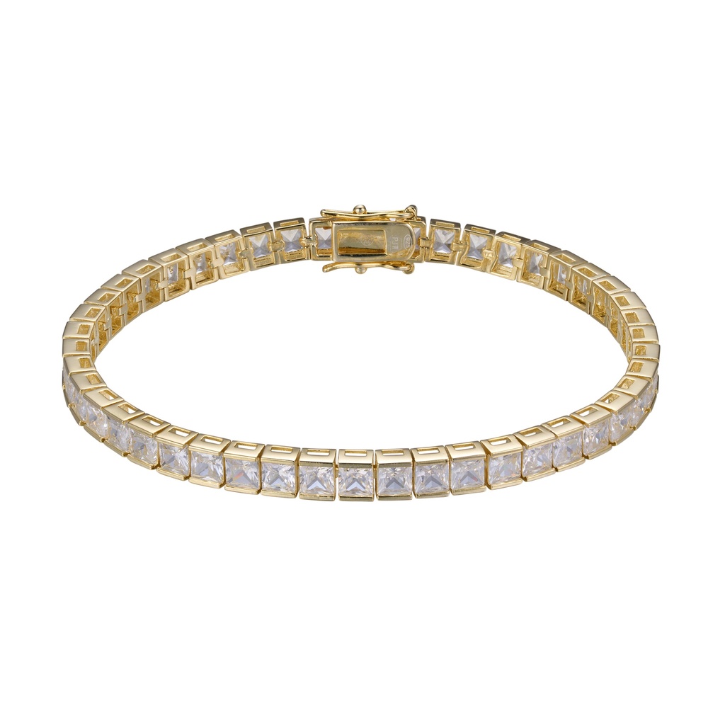 B5560, ,Silver 925, Cubic Ziconia,SQ 4*4mm,19.5 cm