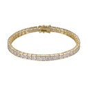 B5560, ,Silver 925, Cubic Ziconia,SQ 4*4mm,19.5 cm