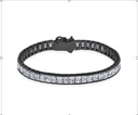B5561,Silver 925, Cubic Ziconia,SQ 4*4mm,  19.5 cm