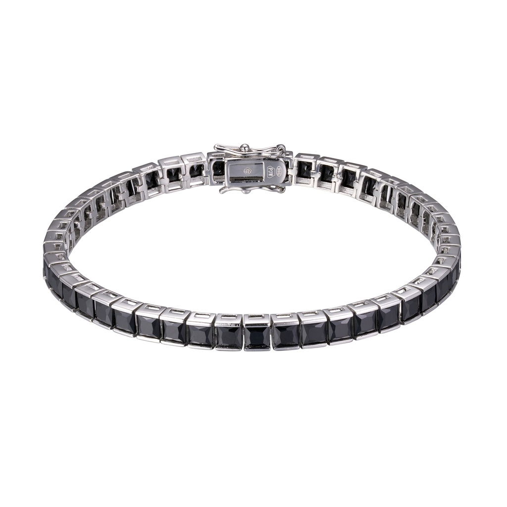B5565,Silver 925, Cubic Zirconia, SQ 4*4mm19.5 cm