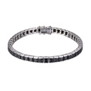 B5565,Silver 925, Cubic Zirconia, SQ 4*4mm19.5 cm