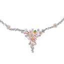 N6407, Silver 925, Rhodium Plated,White Shell, Cubic Zirconia (copy)