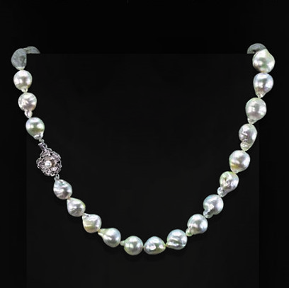 N4257, Necklace Silver 925, South Sea White Pearl