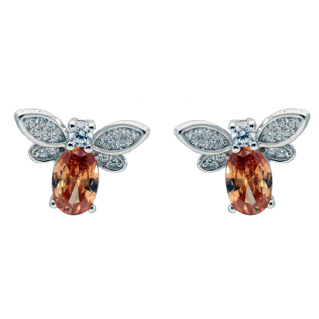 V5645, Earrings Silver 925, White Zircon