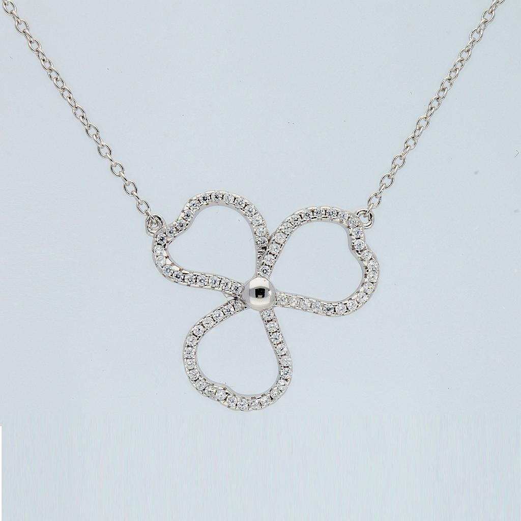 N5588, Necklace Silver 925, White Zircon