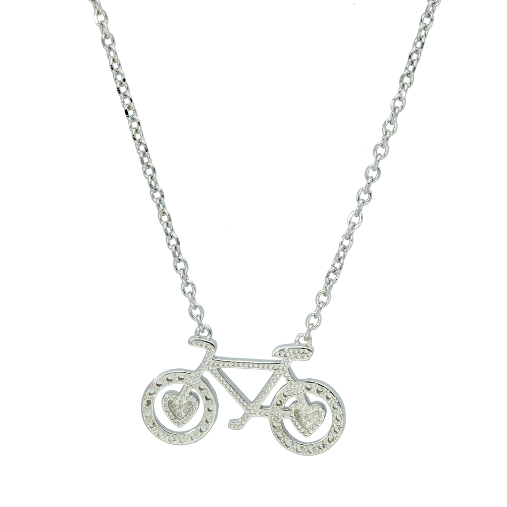 N5682, Necklace Silver 925, White Zircon