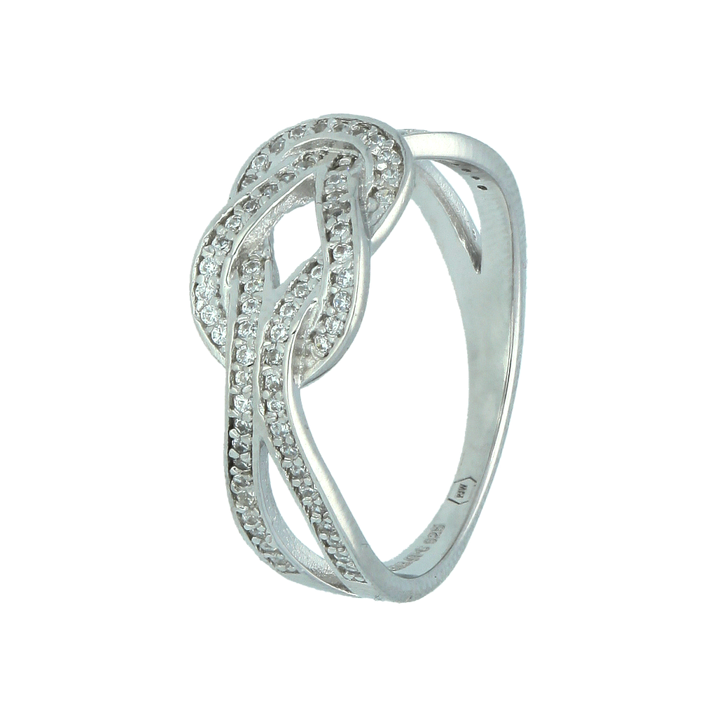 U4040, Ring Silver 925, White Zircon