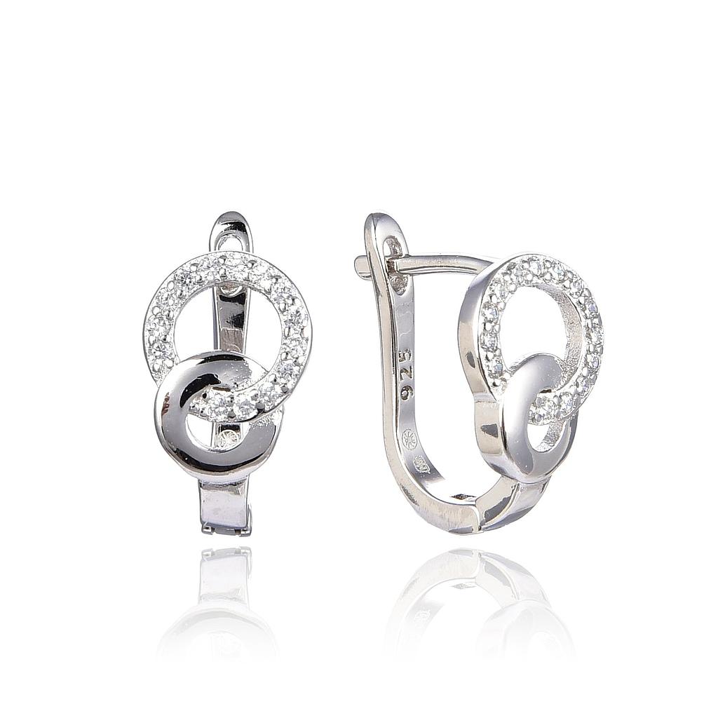V5831,Earrings,Silver 925,Rhodium Plated,Cubic Zircon
