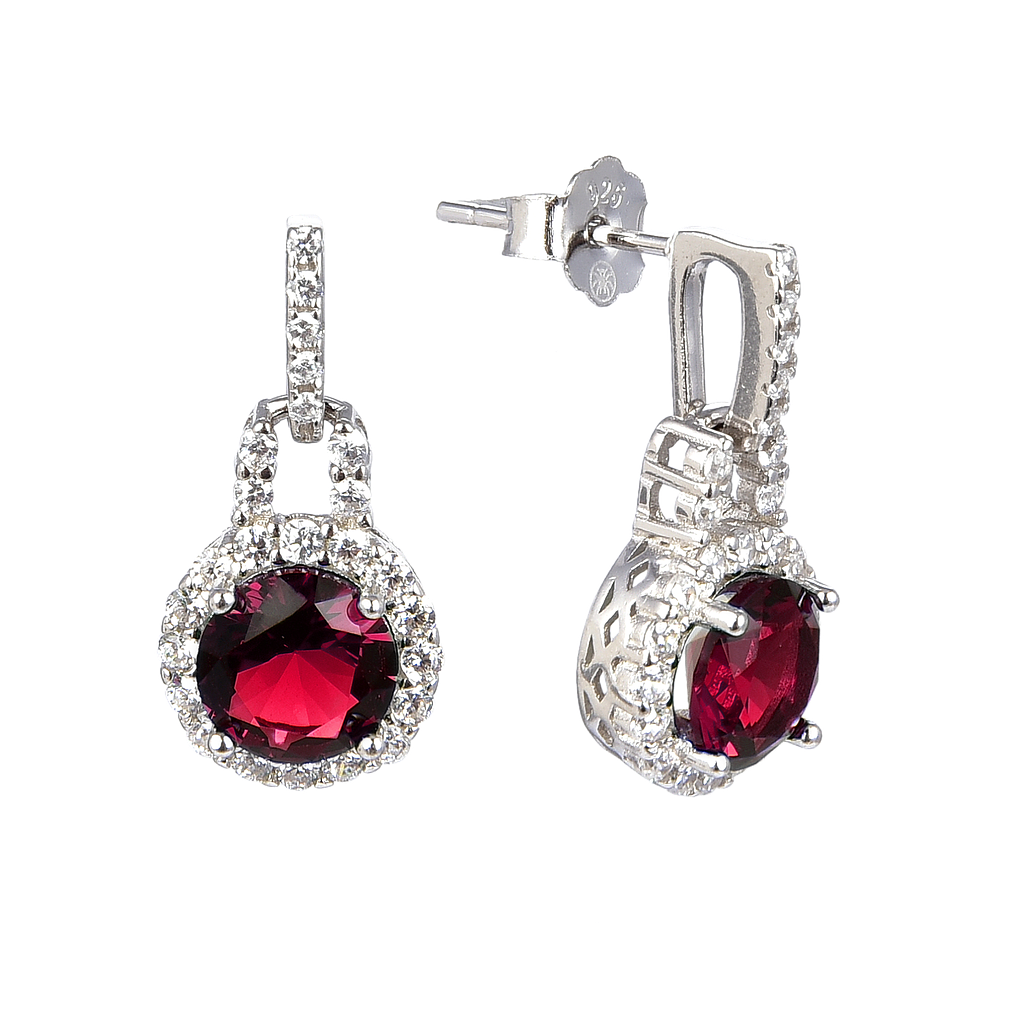 V5846,Earrings,Silver 925,Rhodium Plated,Cubic Zircon