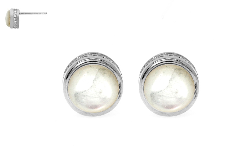 V5427, Earrings Silver 925,  MOP