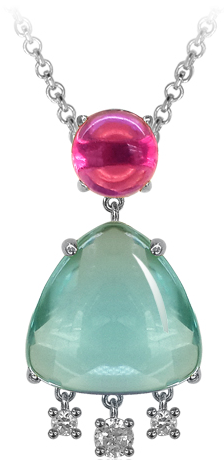 N5153, Necklace Silver 925,  Zircon & Crystal