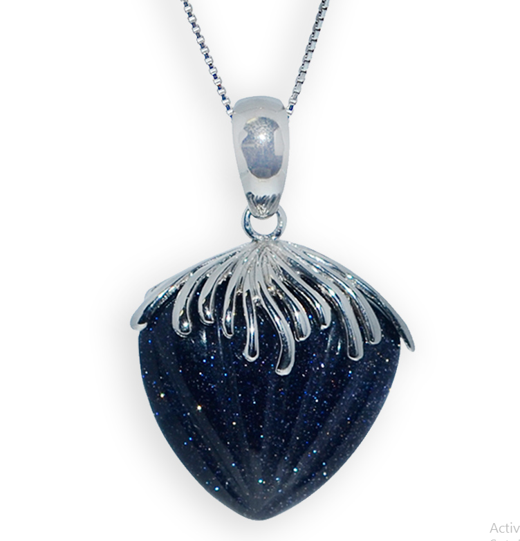 M3030, Pendant Silver. 925,  Sand Blue Stone,  Midnight Collection