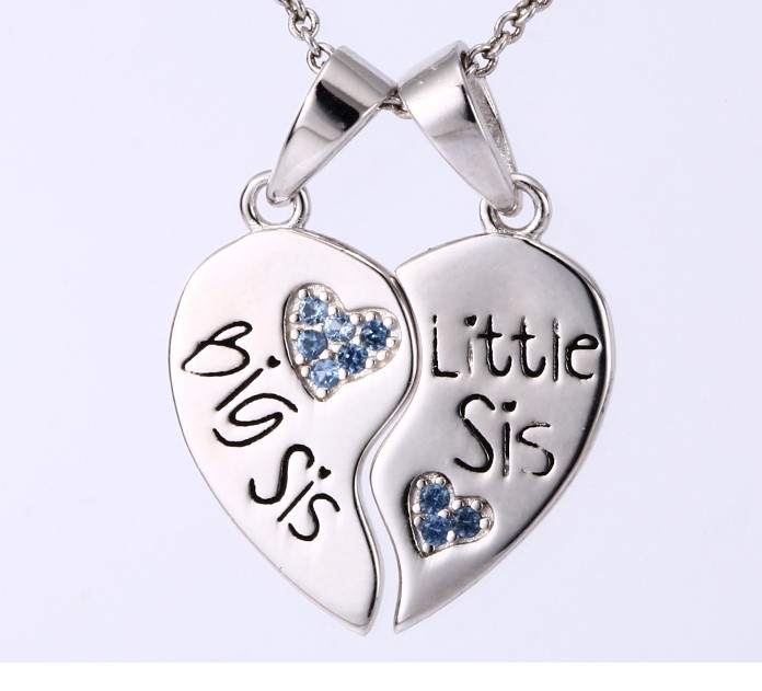 M3872, Pendant 2 pcs, Silver 925, Cubic Zirconia