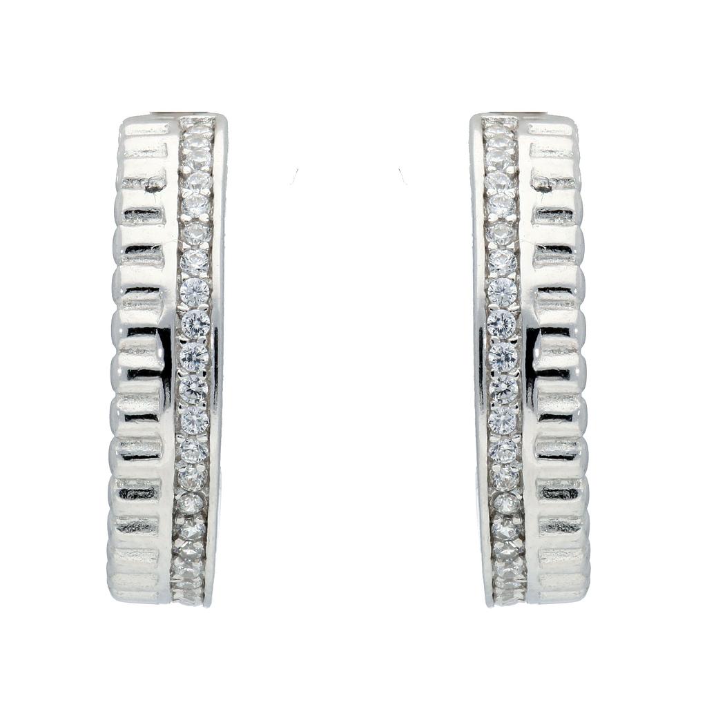 V5638, Earrings Silver 925, White Zircon