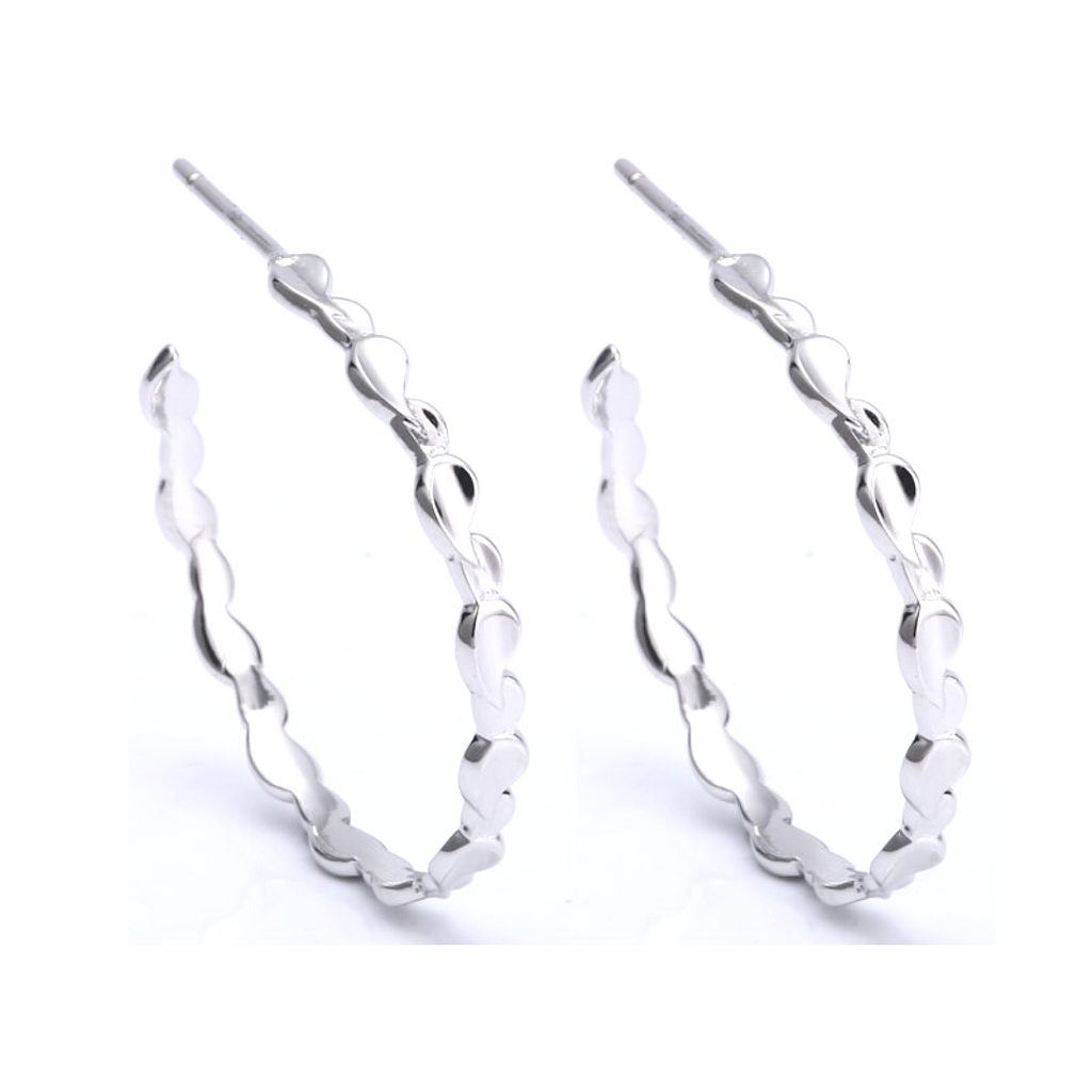 V5626, Earrings Silver 925, White Zircon