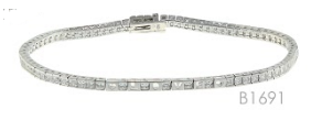 B1691, Bracelet Silver. 925, Zircon, Simplicity Collection