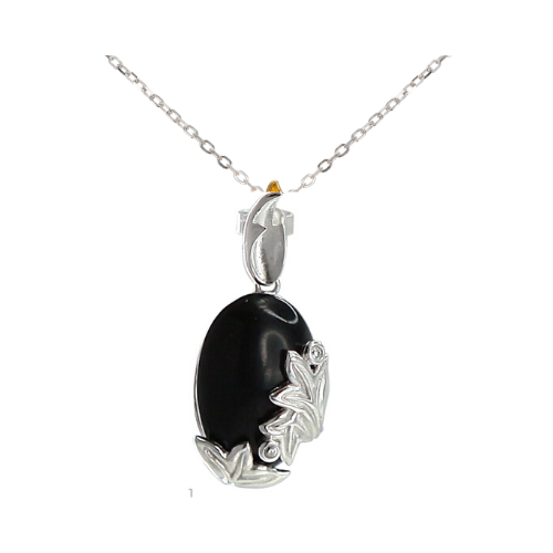 N4692, Necklace Silver 925, black onyx
