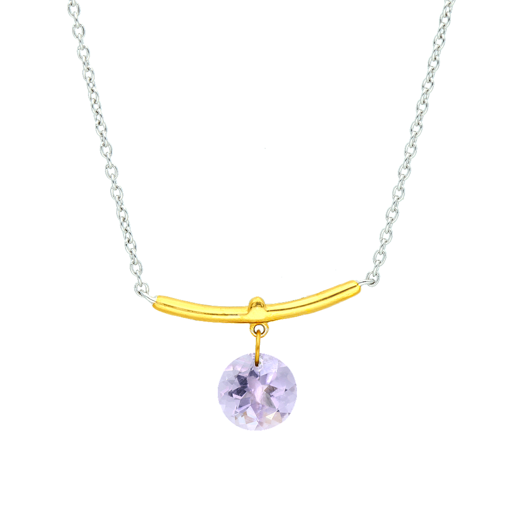 N5382, Necklace Silver 925, Pink Amethyst