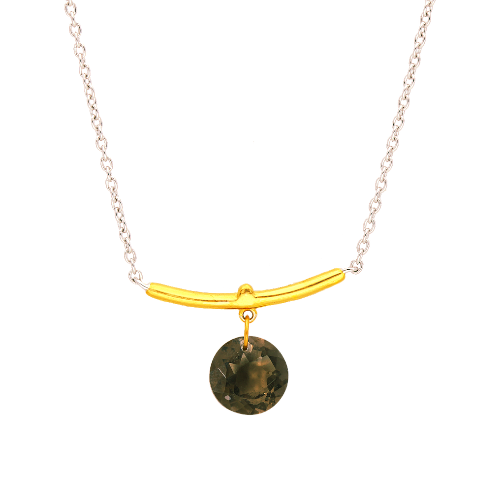 N5384, Necklace Silver 925, Smoky Topaz