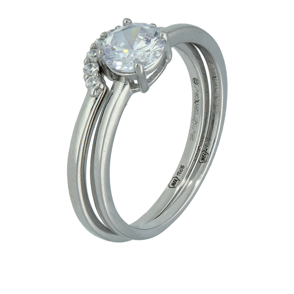 U4091, Ring Silver 925, White CZ