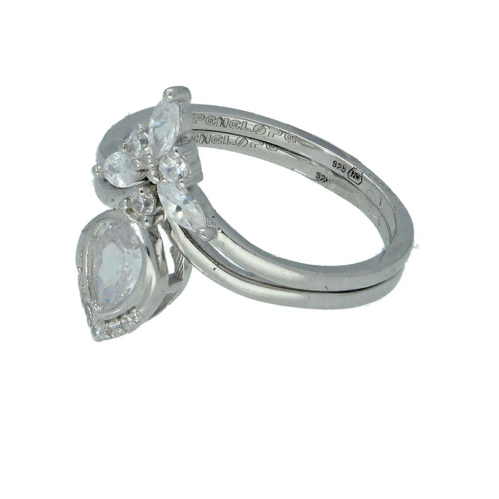 U4083, Ring Silver 925, White Zircon
