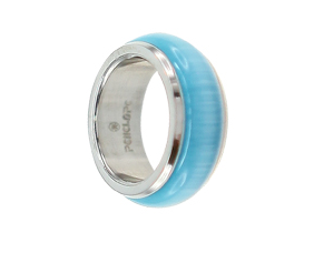 U2948, Ring S. Steel & Cat Eye,  Midnight Collection