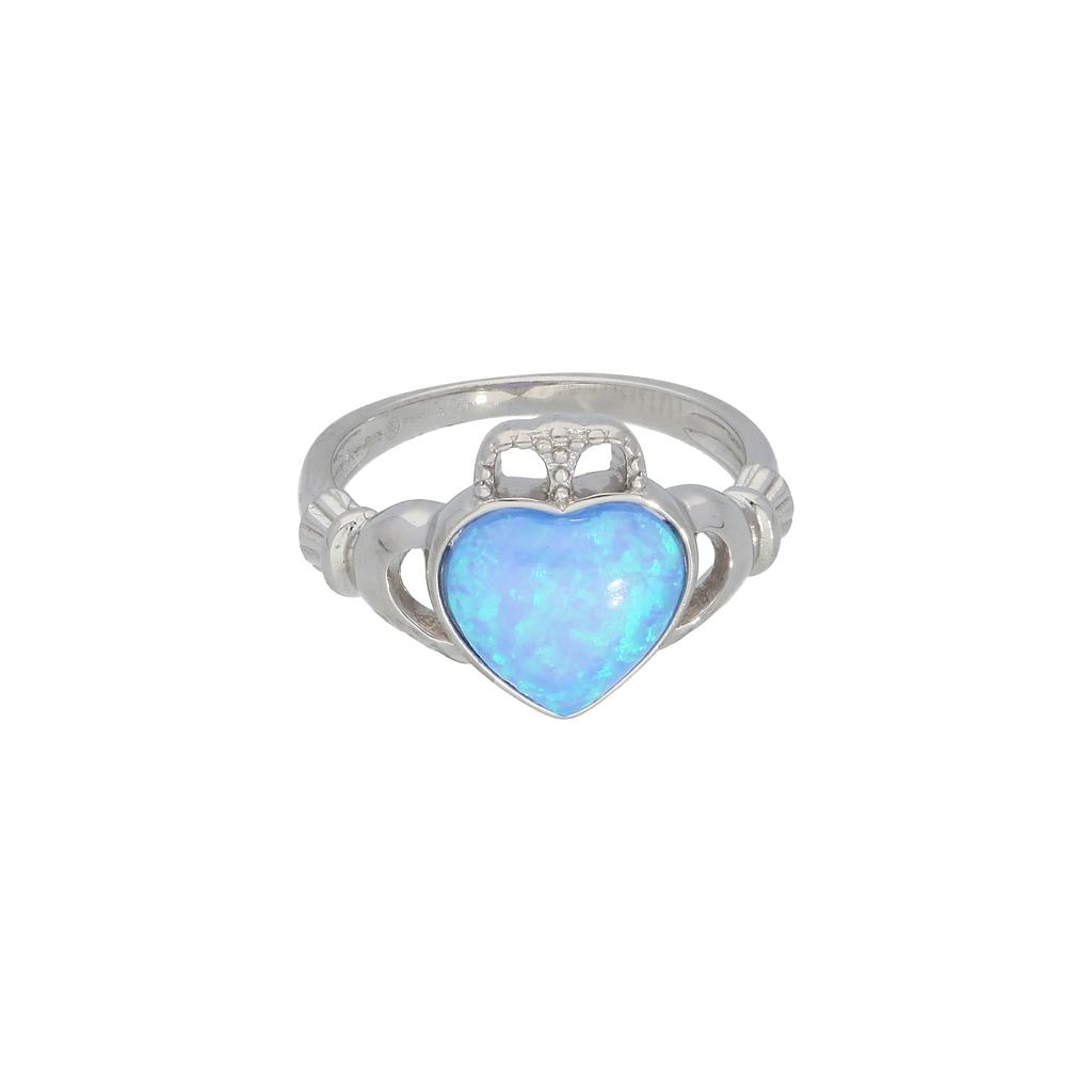 U4060, Ring Silver 925, Blue OPAL