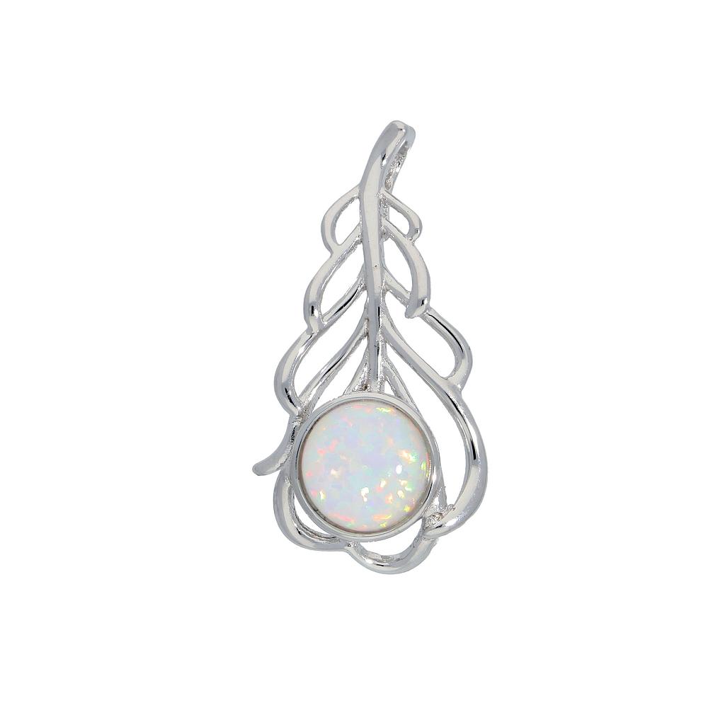M3809, Necklaces Silver 925, White OPAL