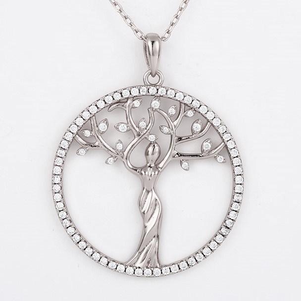M3764, Pendant Silver 925, White Zircon