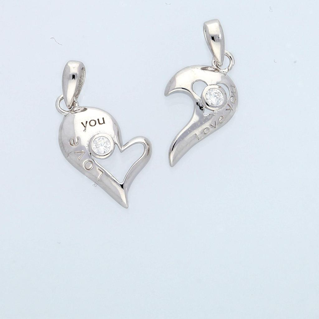M3813, Pendant Silver 925, White Zircon