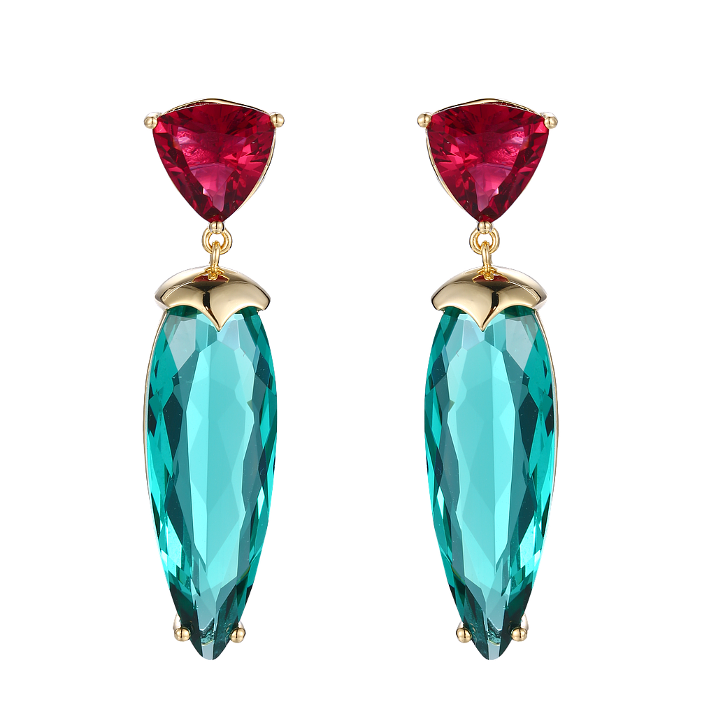 V5436, Earrings Silver 925,  Crystal