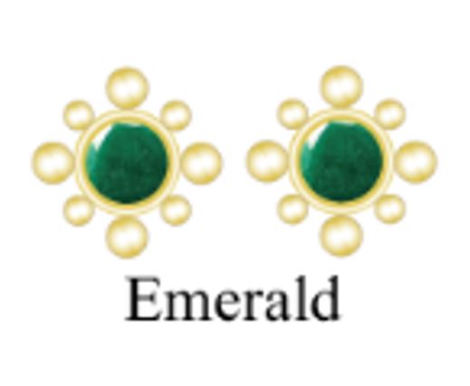 V5874,Silver 925,Emerald,Gold Plated 0.5mic 18K