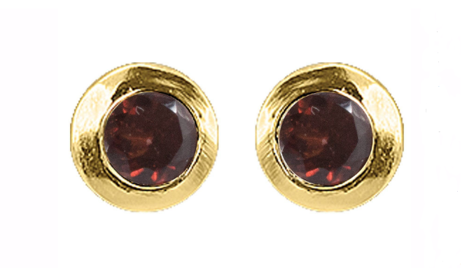 V4809, Earrings Silver 925, Garnet, IPGold