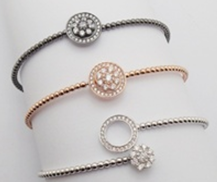 B2673, Bracelet Silver 925,  White Zircon