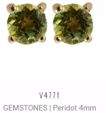 V4771, Earrings Silver 925,  Peridot