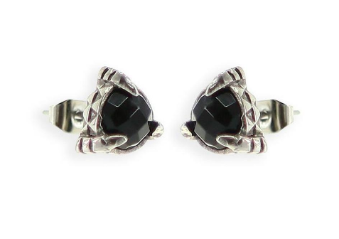 V3552, Earrings S. Steel 316L,  Black Crystal,  S. Steel Collection