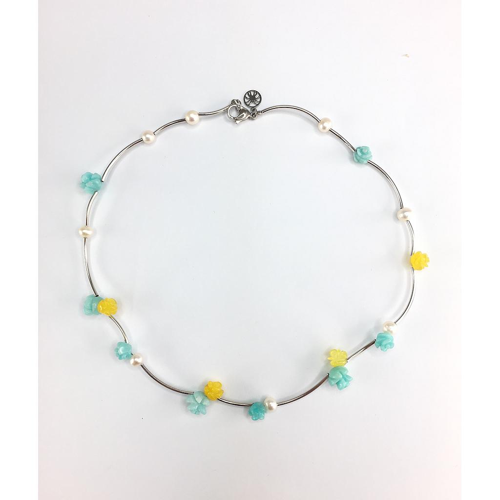 N4440, Necklace Silver 925, amazonite