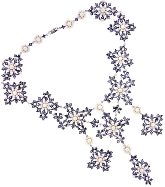 N4251, Necklace Silver. 925 Marcasite